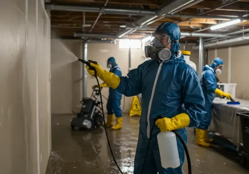 Basement Sanitization and Antimicrobial Treatment process in Kinston, NC